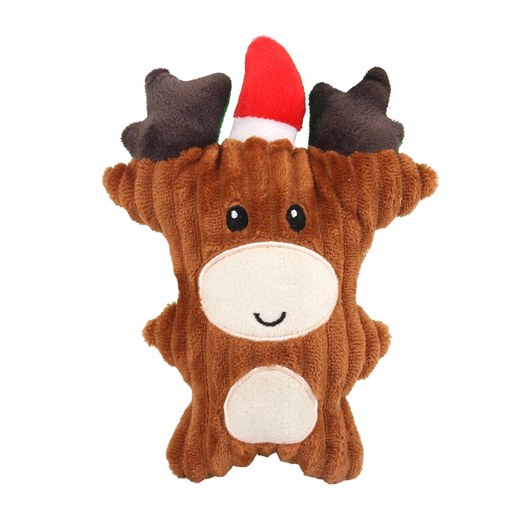 Dog Squeaky Toys Plush Toy Cat Dog Fun Interactive Squeaker Elk