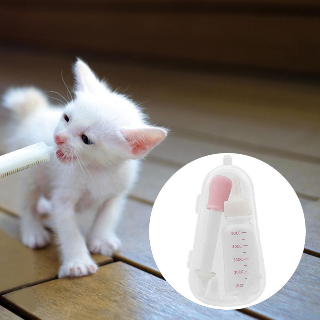 2xPet Silicone Cat Puppy Milk Nursing Care Feeding Bottle Nipple Kit pink