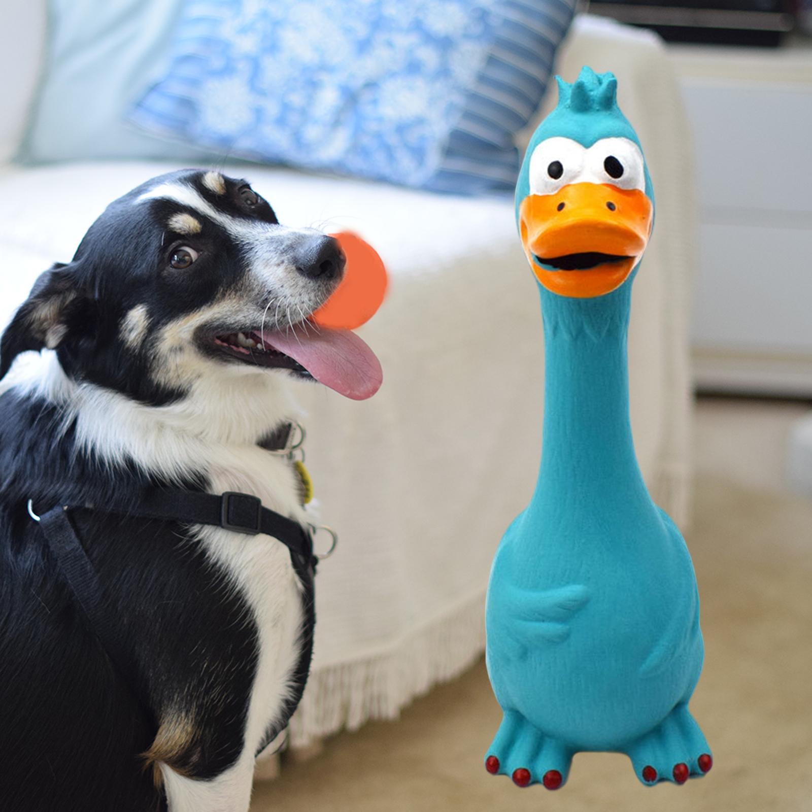 Novelty Funny Screaming Chicken Dog Cats Squeaker Interactive Toy Blue
