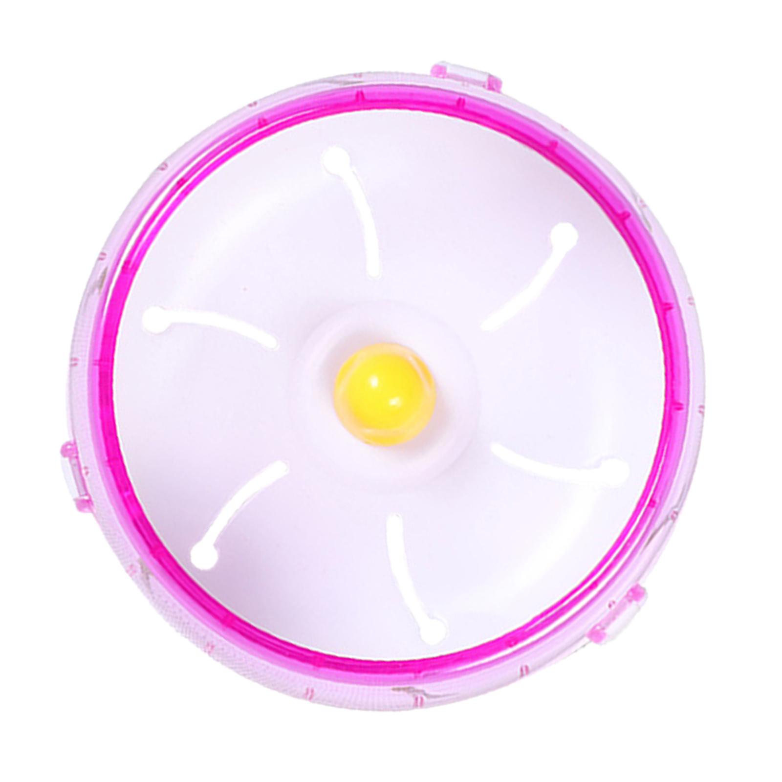Plastic Running Disc Spinner Hamster Exercise Wheel Pink 17.5cm
