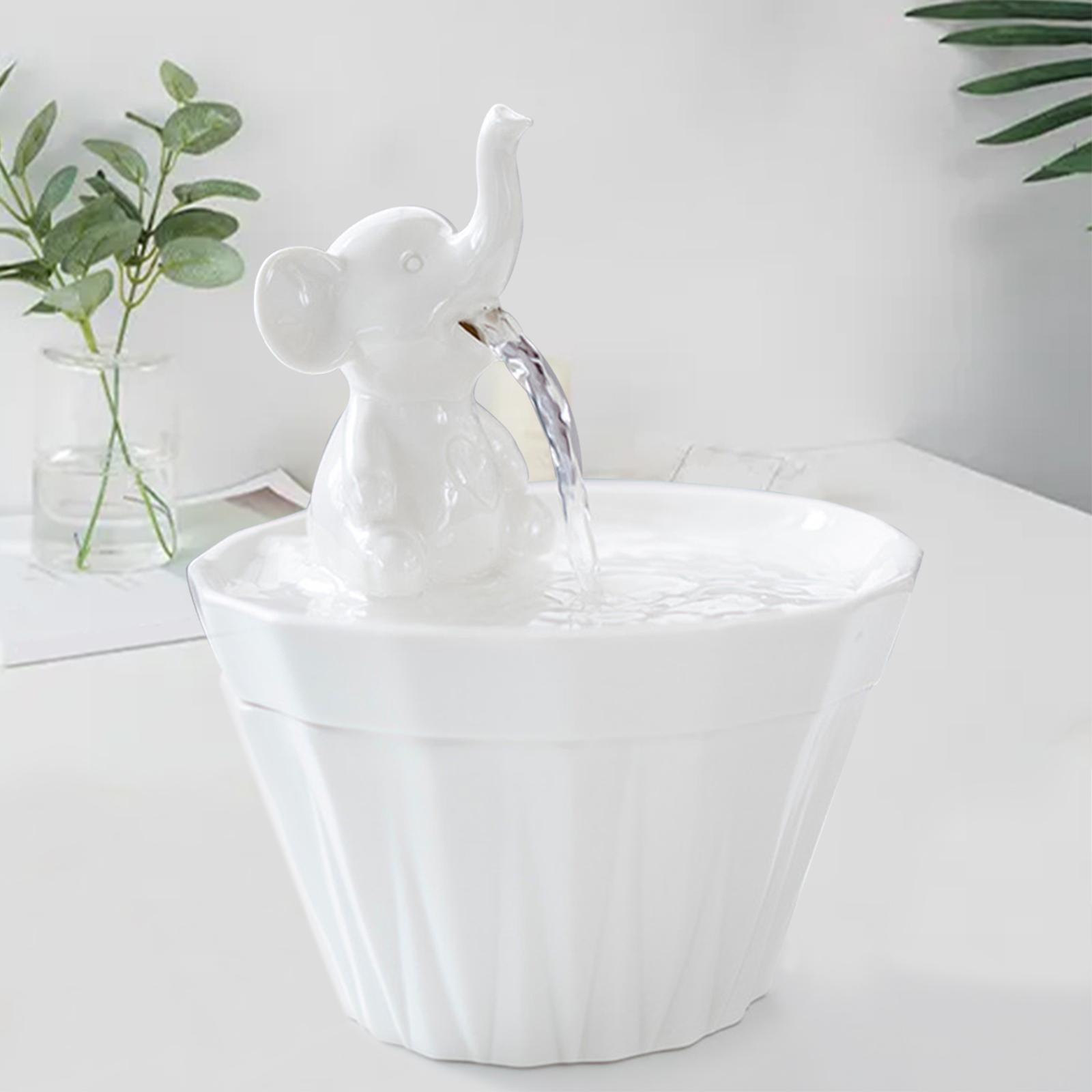 Automatic Pet Cat Water Fountain Dog Water Dispenser Supplies USB Charging White