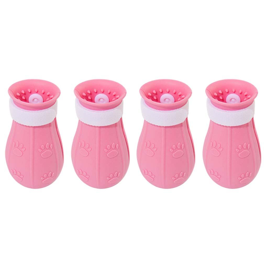 4Pcs Cat Claw Protector Cover Anti-shedding Anti-scratch Adjustable Pink