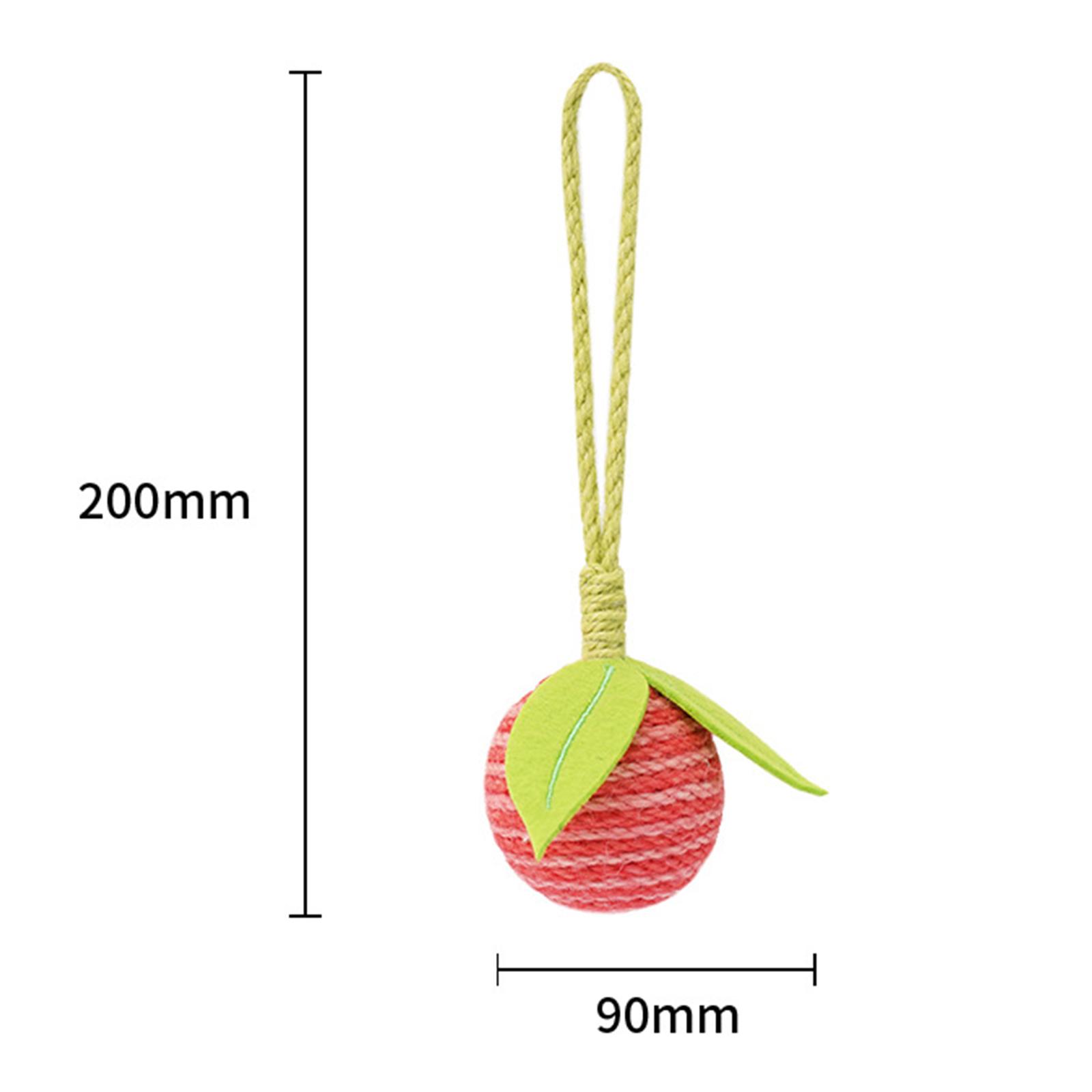 Chew Cat Toy Scratching Interactive Cat Toys Cat Toys Ball Peach 20cmx9cm