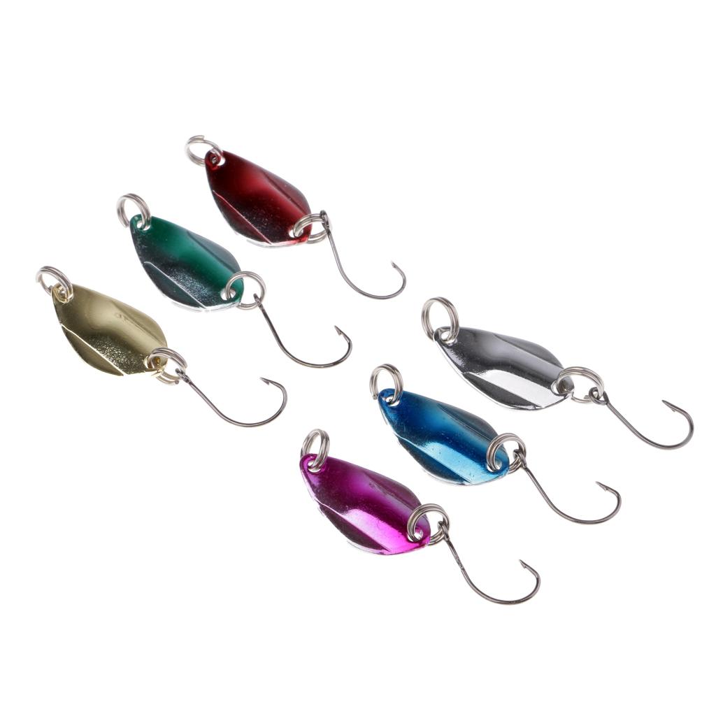 6Pcs 3g Fishing Sequins Lures Baits Set Spinner Spoon Hard Paillette Baits