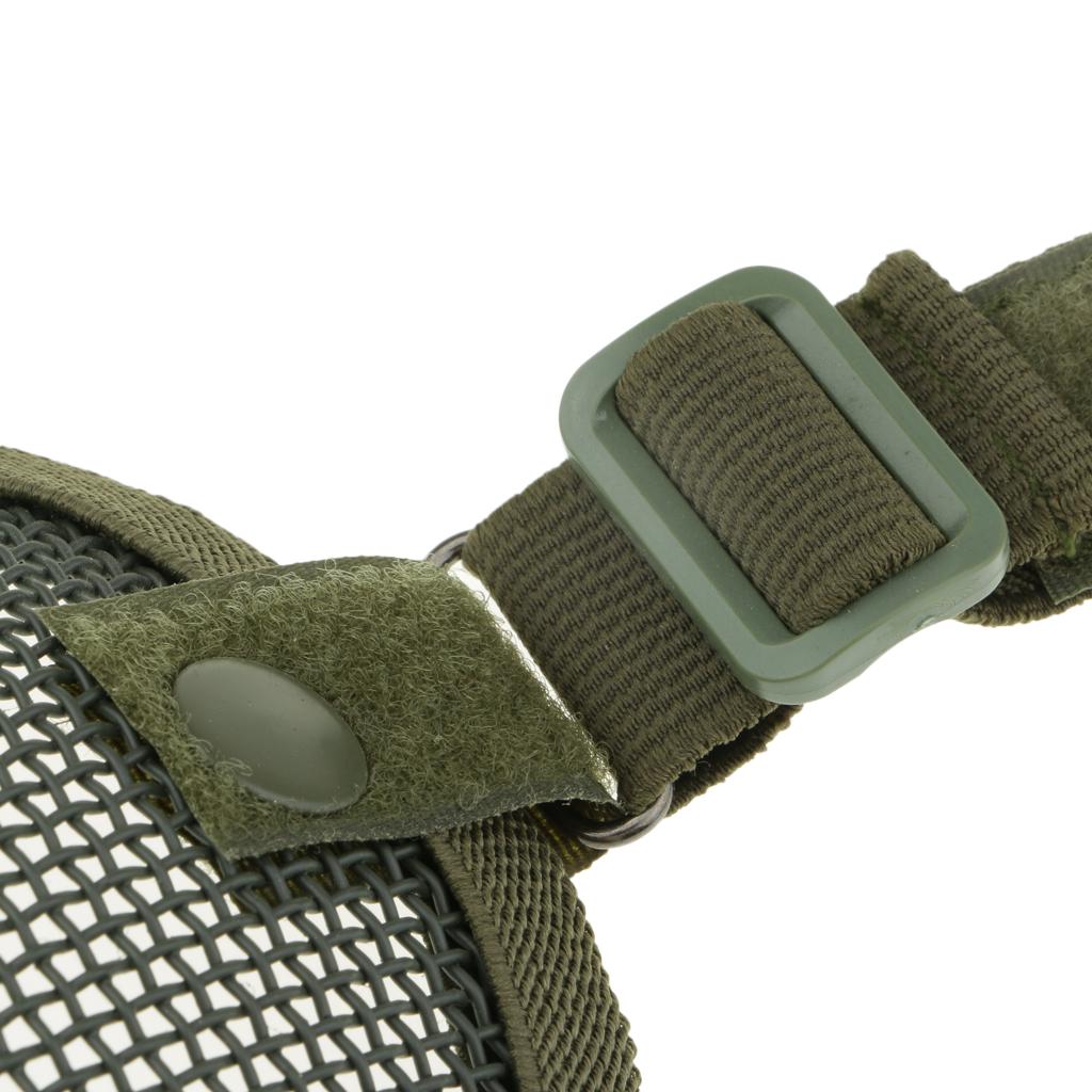 Tactical Steel Mesh Ear Muffs Protection Helmet Accessory Shooting  Green