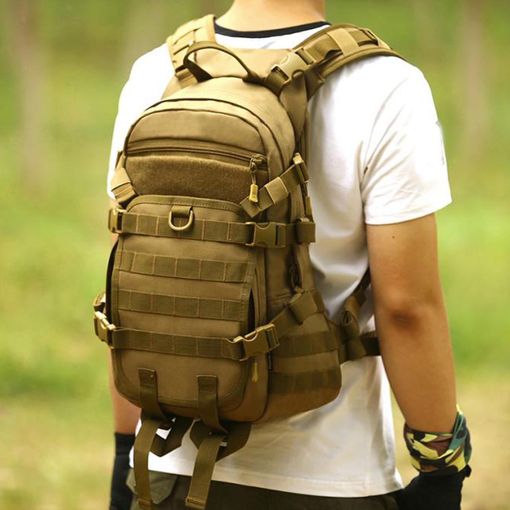25L Tactical Molle Hydration Backpack Rucksack Water Bladder Bag Helmet ...