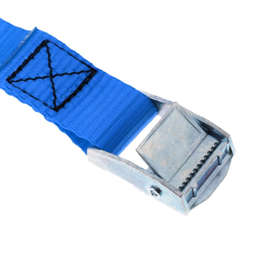 20 Buckled Straps 25mm Cam Buckle 5 meters Long Heavy Duty Load Securing Blue
