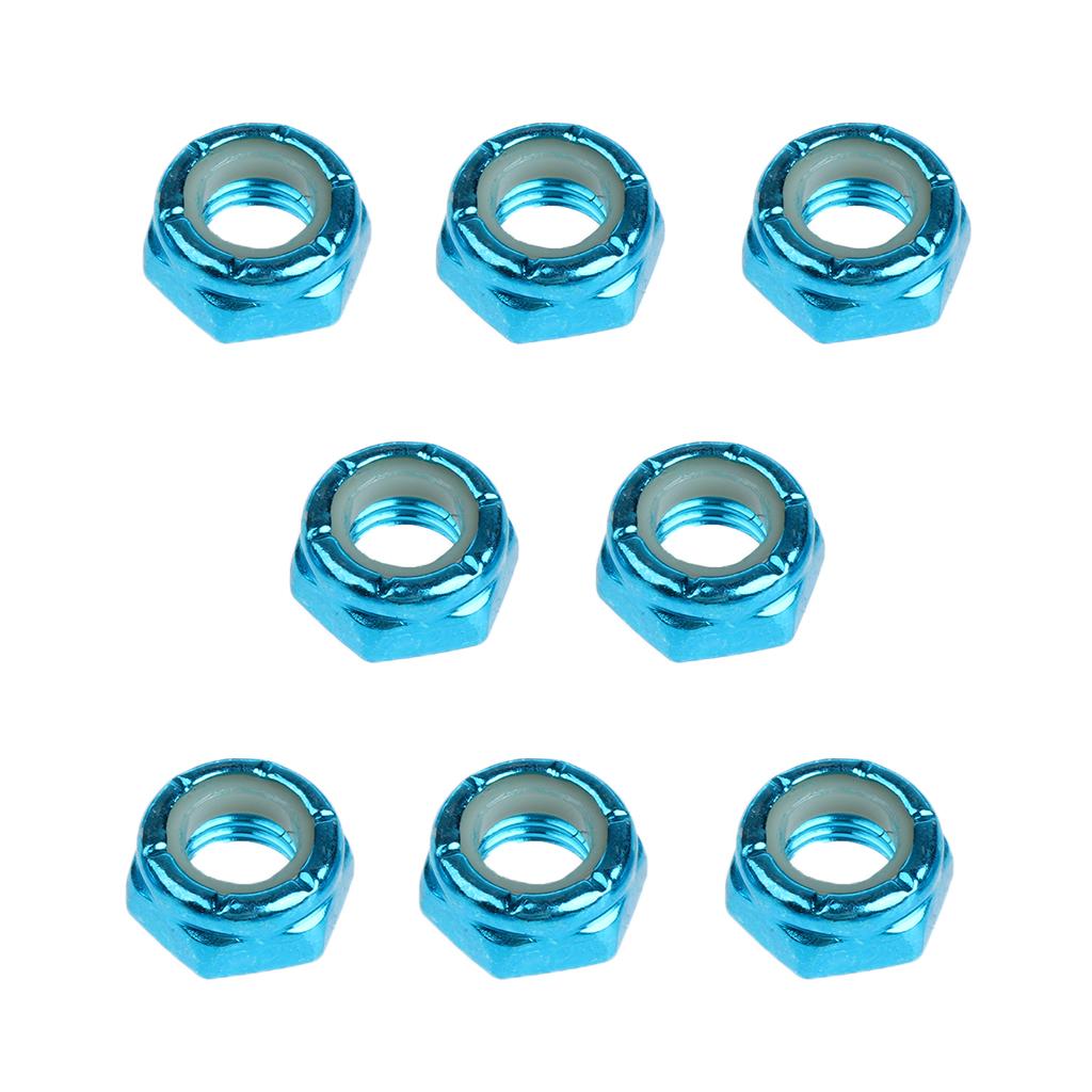 8pcs Skateboard Screw Nuts Replacement for Truck Wheel Kingpin Axle Mounting 