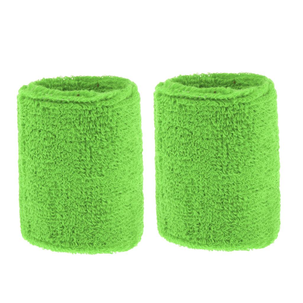 Sports Basketball Badminton Unisex Sweatbands Wristbands green