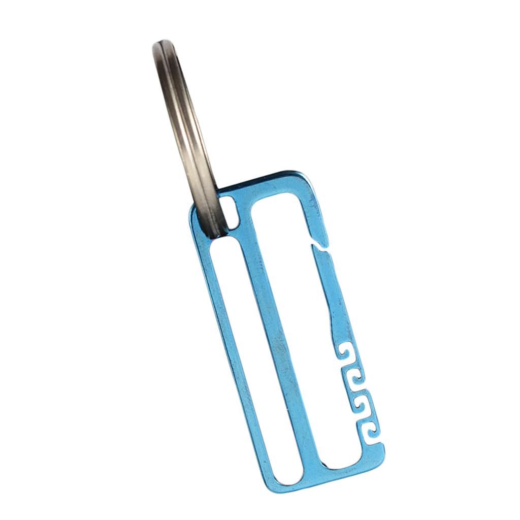 Lightweight Titanium Keychain Waist Hanging Buckle Outdoor Carabiner Blue