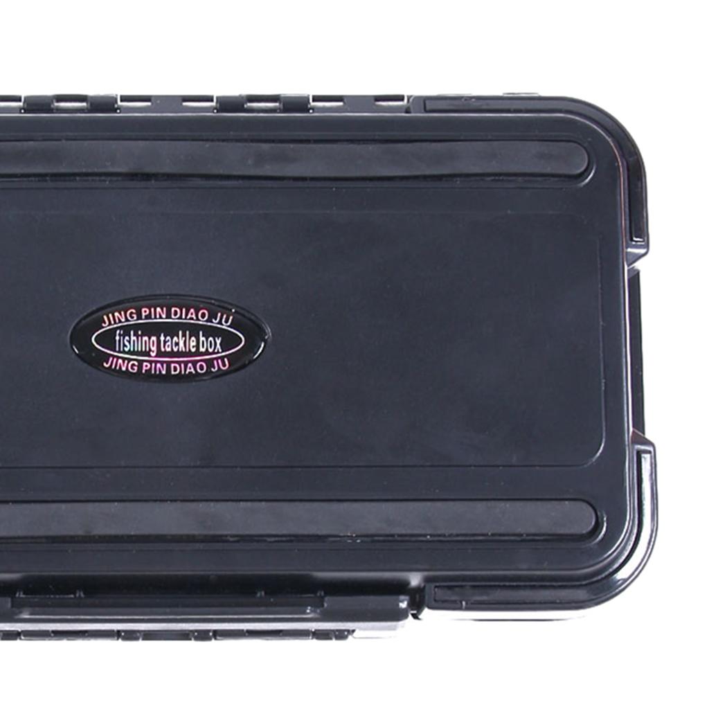 Plastic Fishing Hooks Lures Baits Tackle Storage Organizer Black L