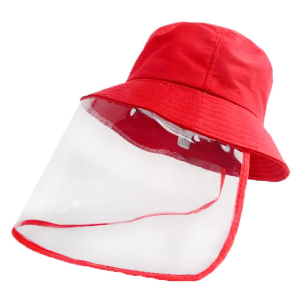 Bucket Hat Windproof Sun Protection Outdoor Fishing Boonie Hat Red