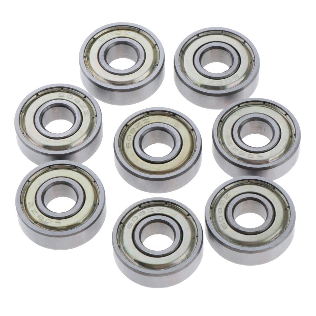 8pcs Frictionless Abec 7 Skateboard Roller Skate Bearings Replacement Roller