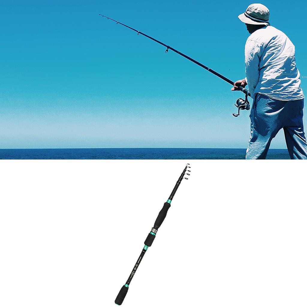 Fishing Rod Ultralight Carbon Fiber Telescopic Fishing Pole 2.4m Straight