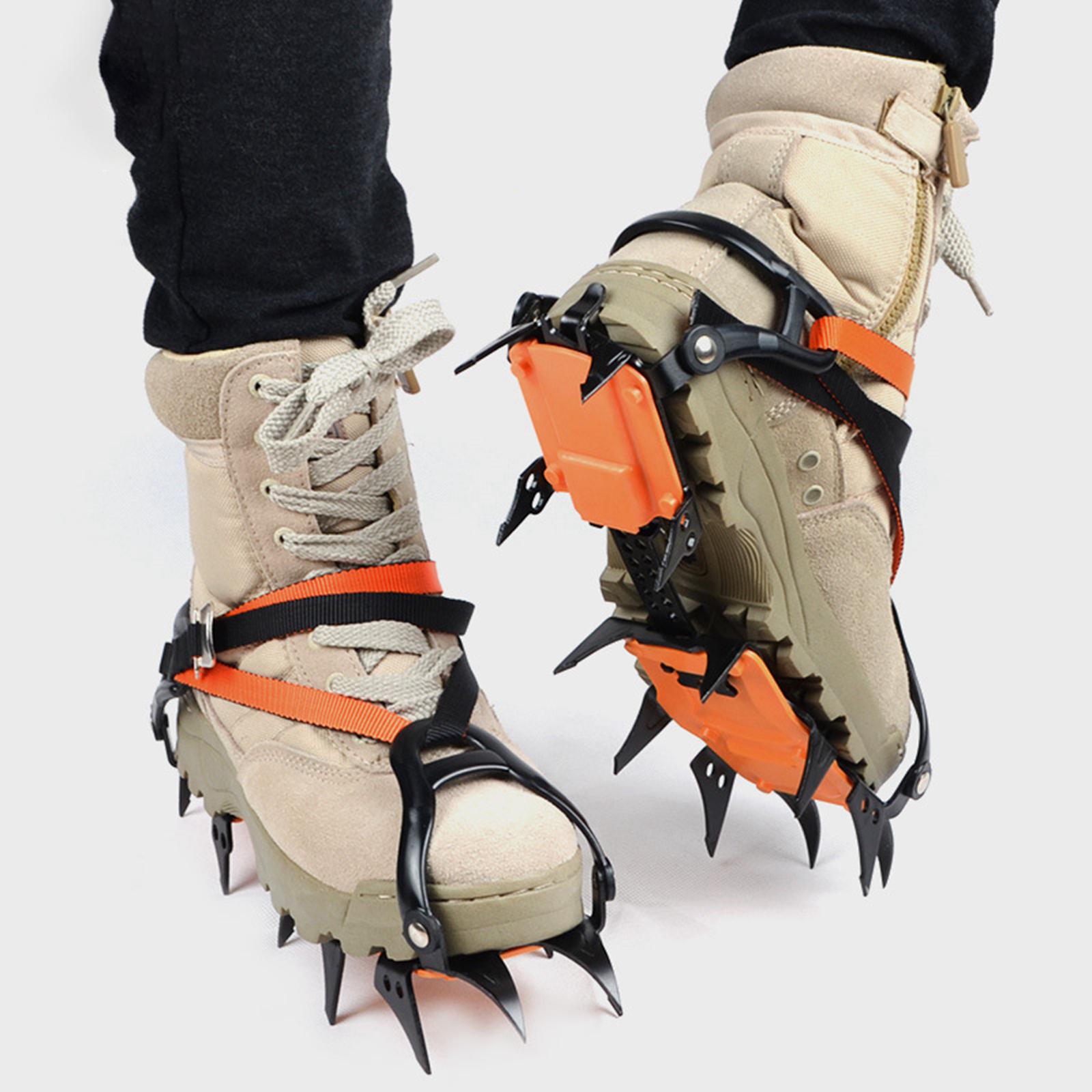 12 Tooths Climbing Crampons Ice Claws Traction Snow Day Winter Protect