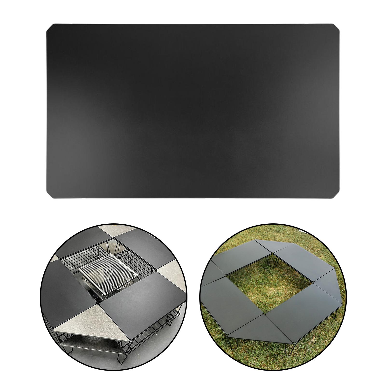 Camping Table Board Splicing Sturdy Durable for Fishing Picnic Barbecue Black