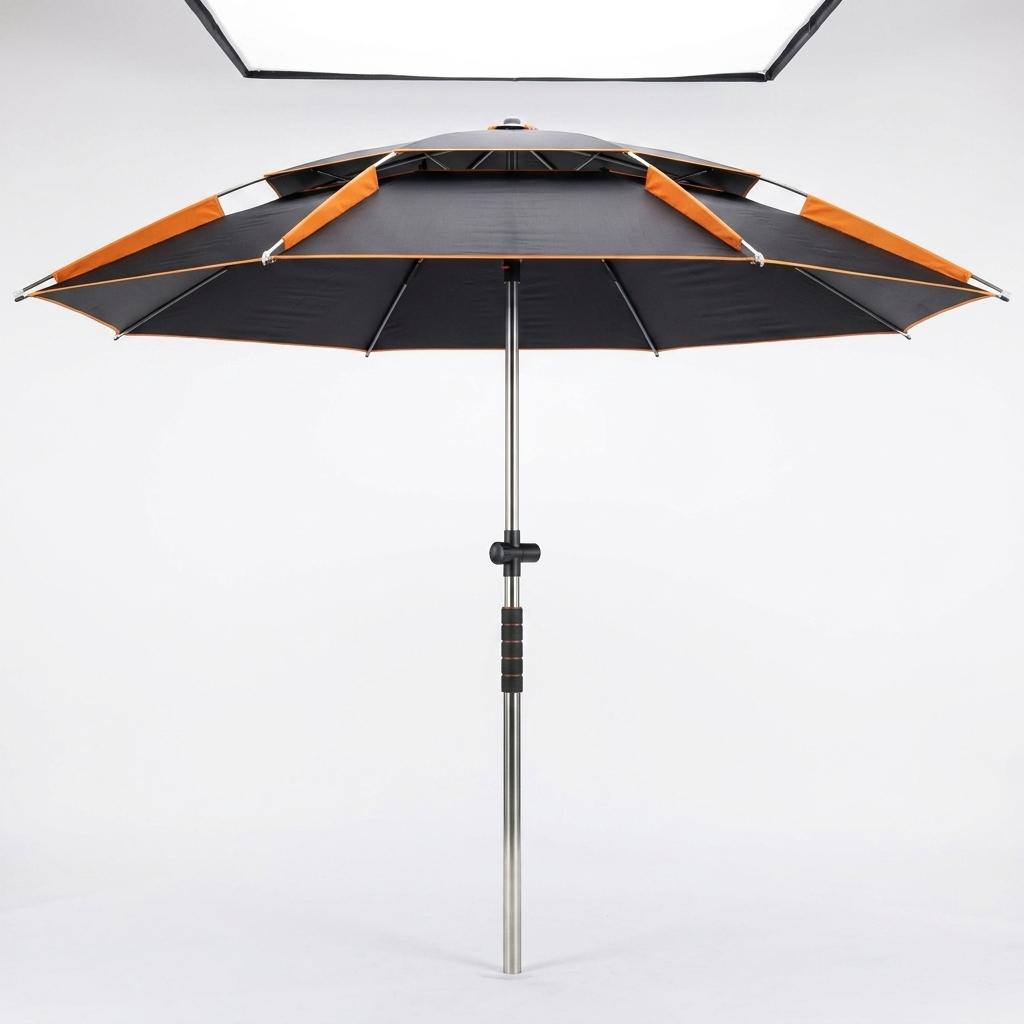 2025 New Fishing Umbrella Outdoor Camping Sunshade Portable Black Glue Sun Protection Rainproof Cane Umbrella