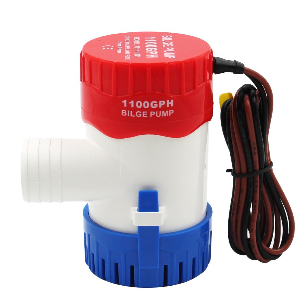 1100 GPH Electric Submersible Bilge Pump for Fishing Boats Cruisers