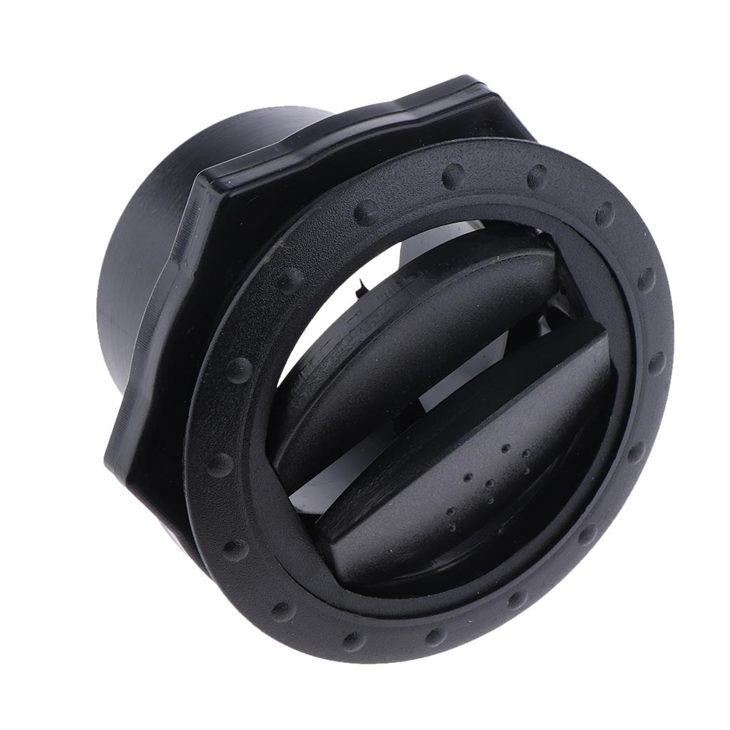 Black RV Marine Yacht Round Air Vent Outlet Grill Ventilation 70x45mm