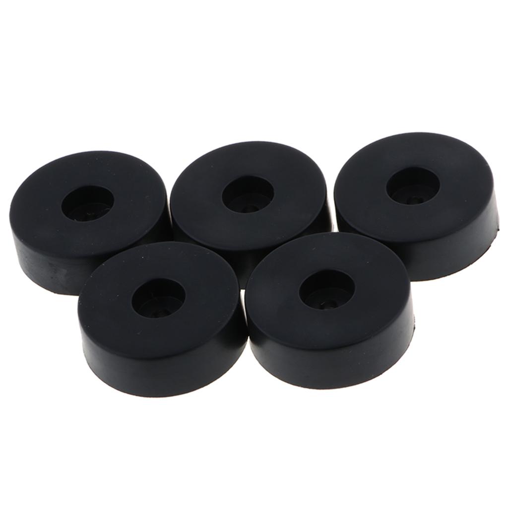 5pcs Round Black Bumpers Pads Rubber Feet, 45x15mm