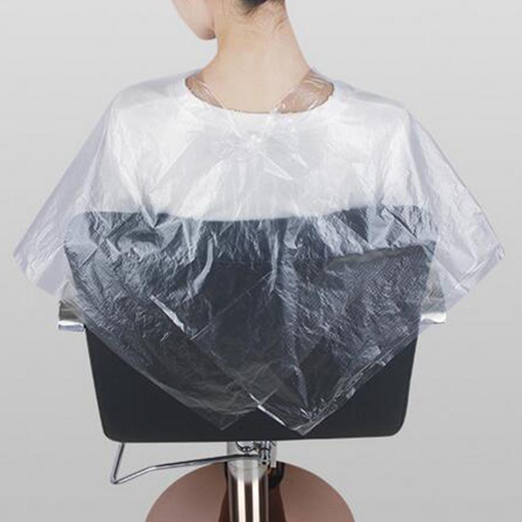 50x Disposable Hair Cutting Cape Gowns Unisex Hair Cut Protect Capes Cloth