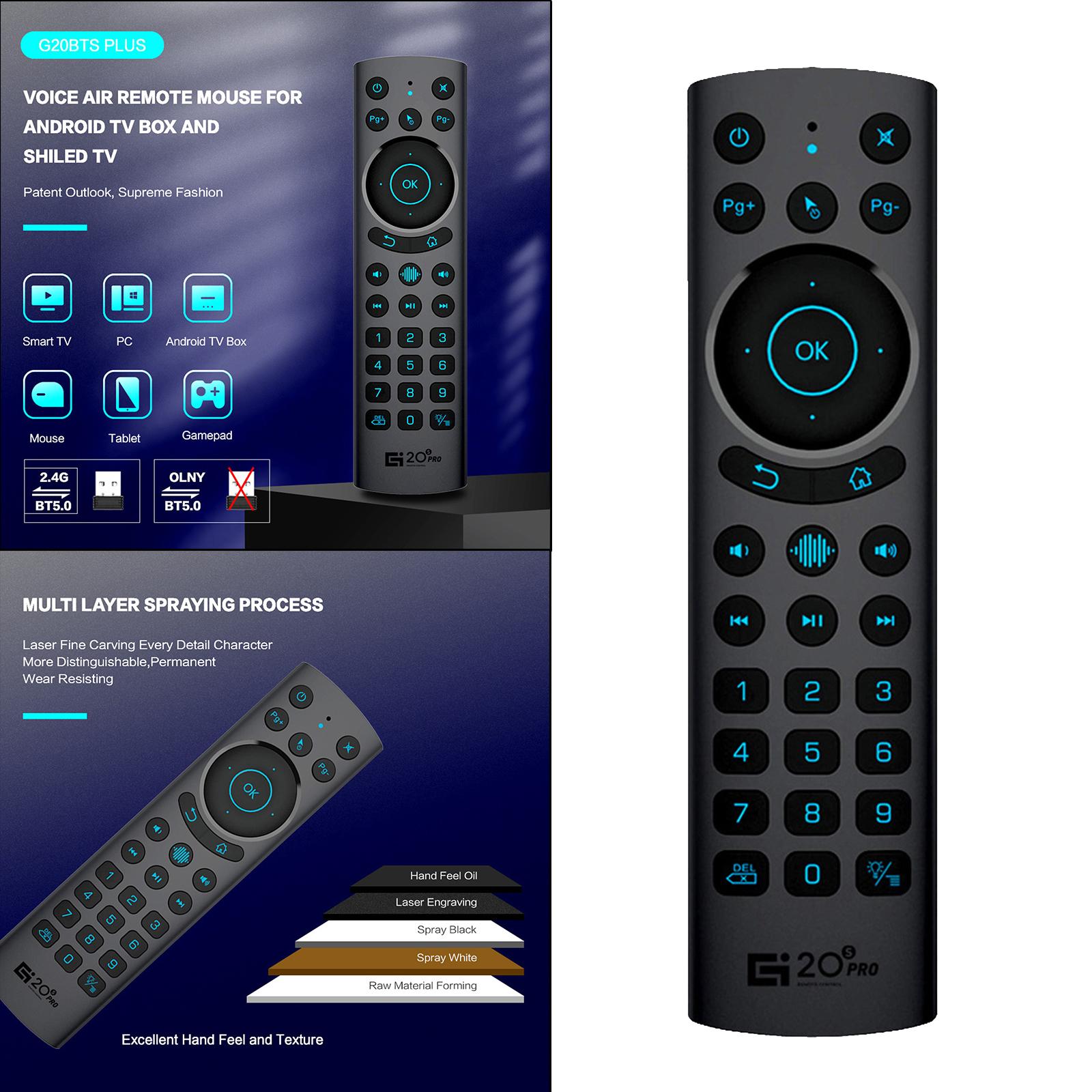 Wireless Voice Backlit IR Learning Remote Control for Android TV 