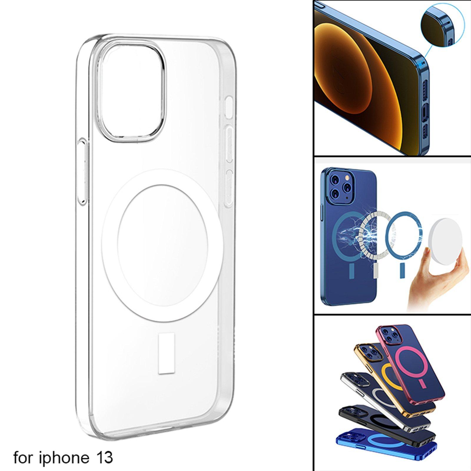 Phone Case Protective Frame Magnet Anti-Fall for Apple Transparent 13