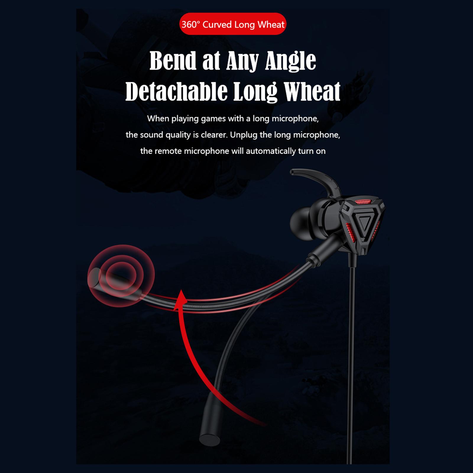 Gaming Earphone Gamer Headset Games Headphones 7.1 With Microphone  Red