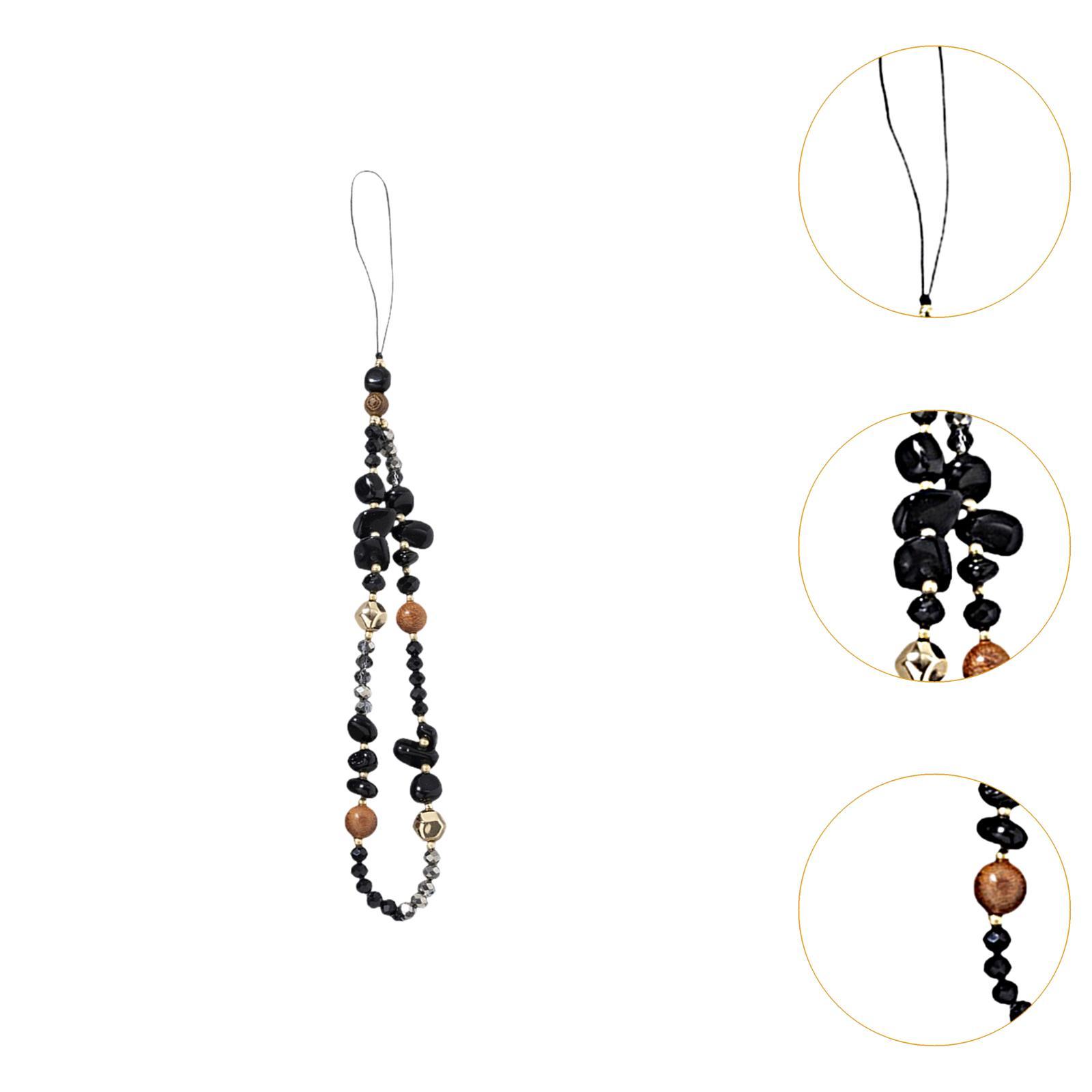 Mobile Phone Charm Lanyard Phone Case Accessories Black