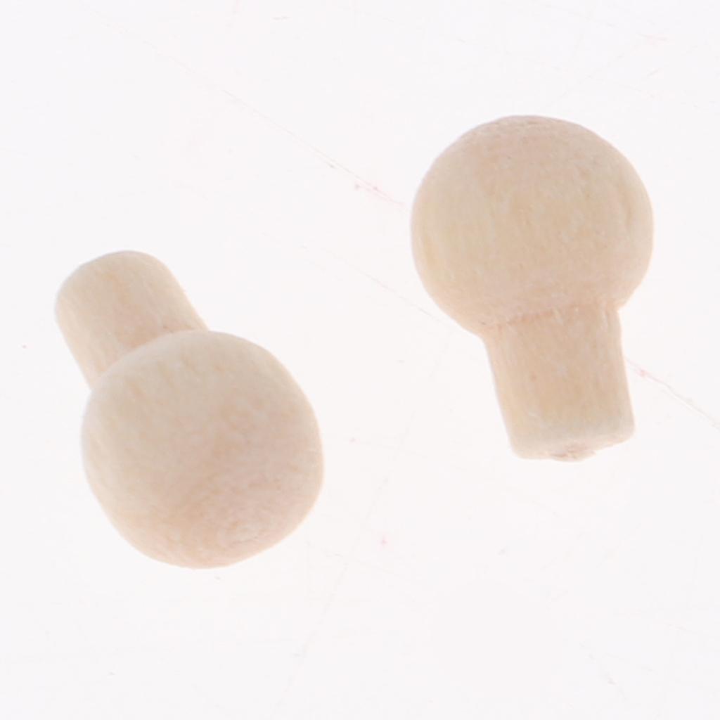 4x1/12 Dollhouse Miniature Hardware Unpainted Wooden Rounded Pull Handle 12Pcs