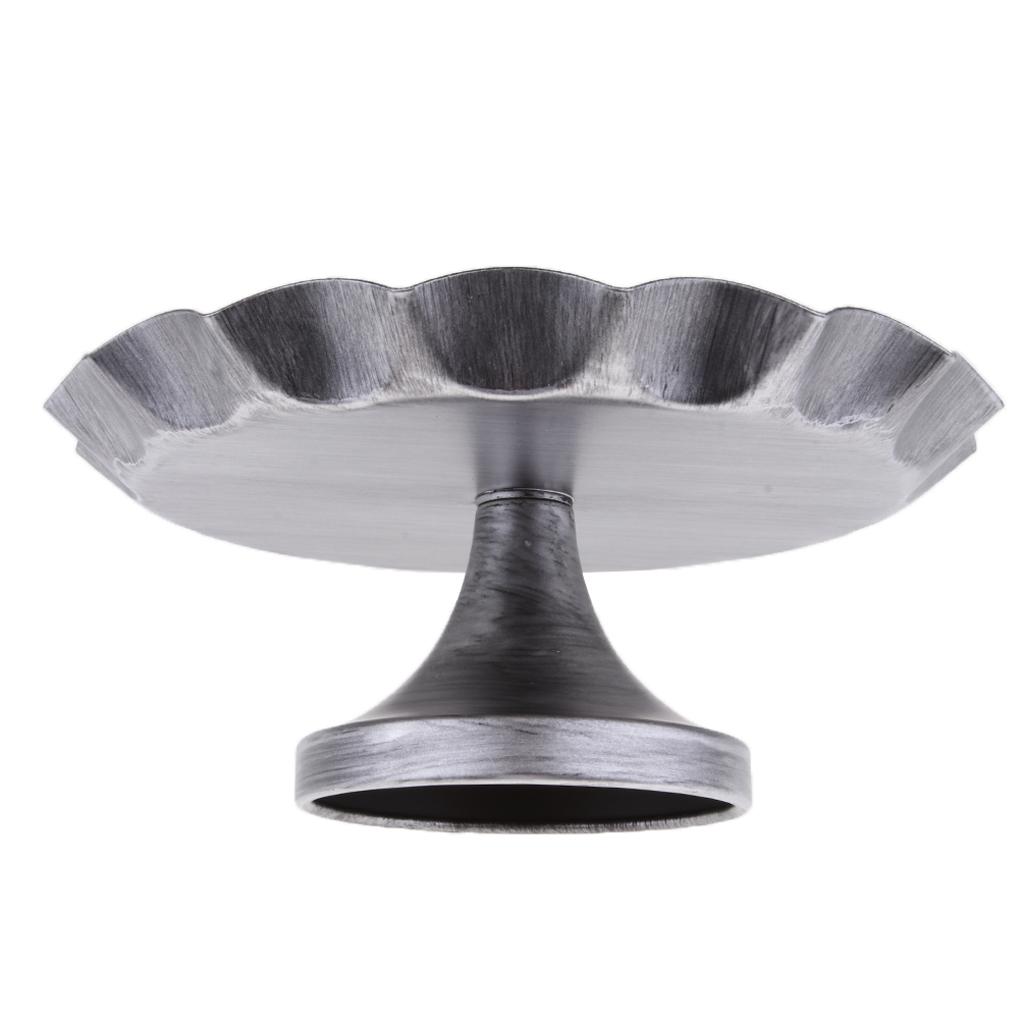 Metal Cake Stand Round Cupcake Stands Dessert Pedestal Display Plate Medium