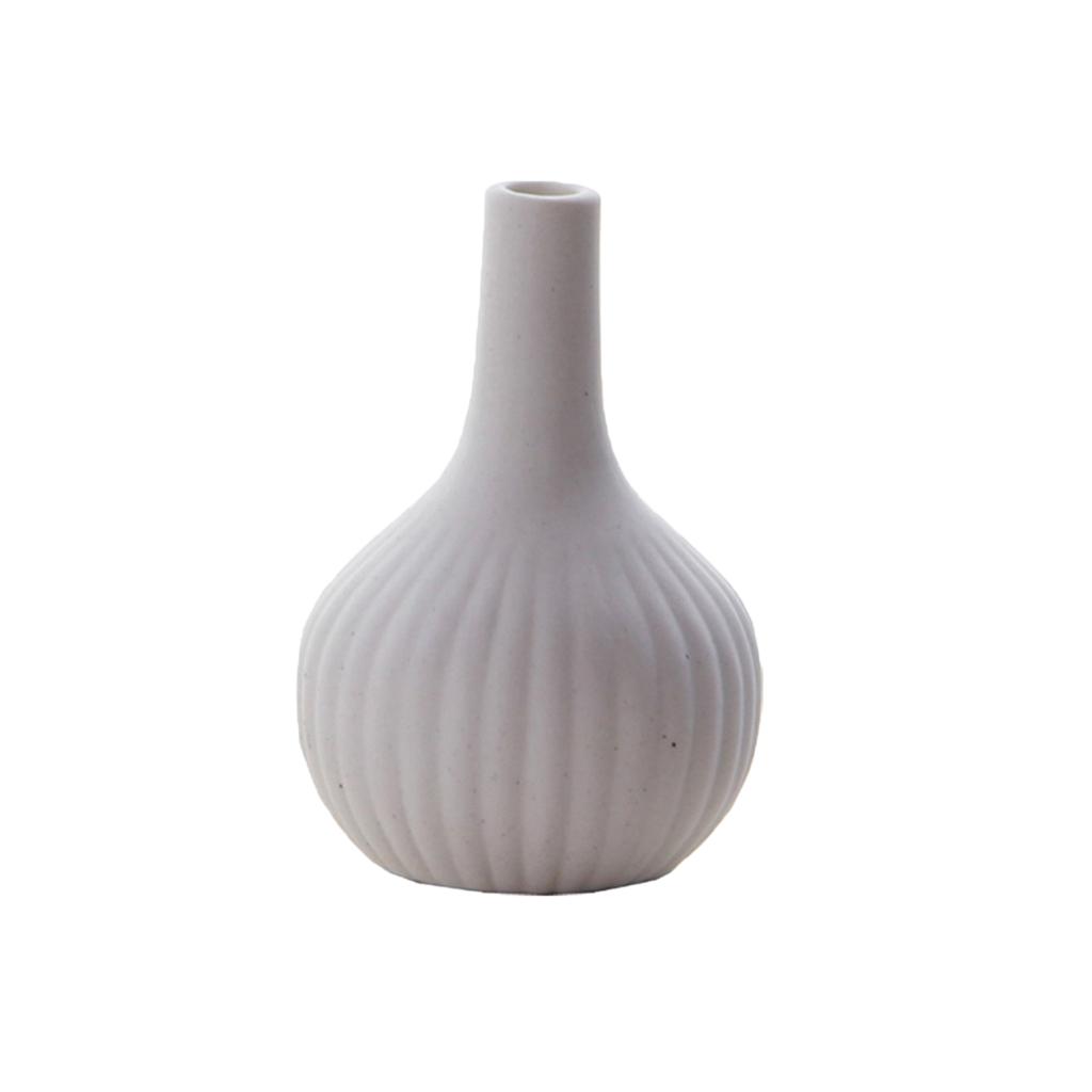 White Ceramic Vase 3 Shapes Ornamental Flower Vase Home Wedding