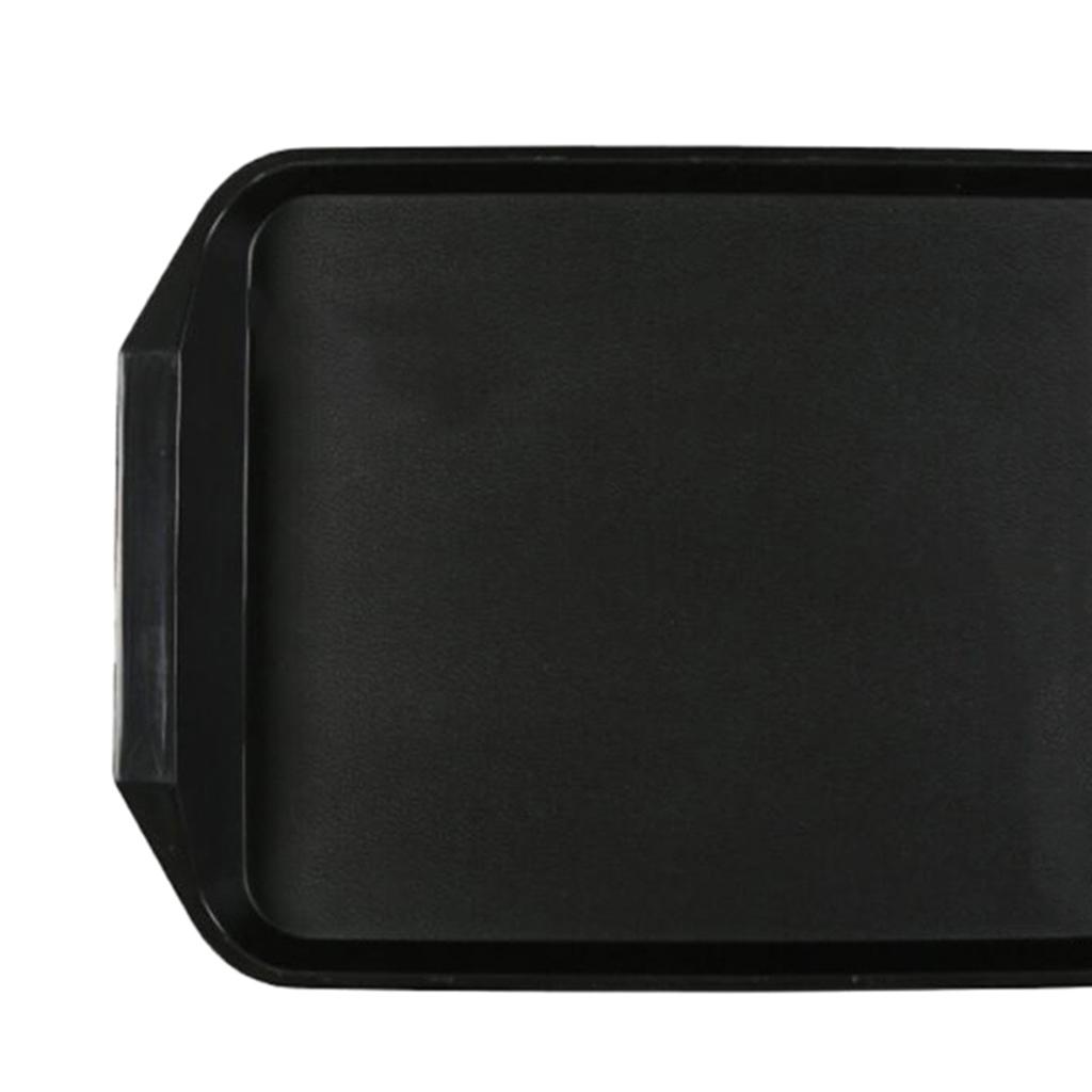 Serving Tray Fast Dinner Server Kitchen Catering Tableware Rectangle Black