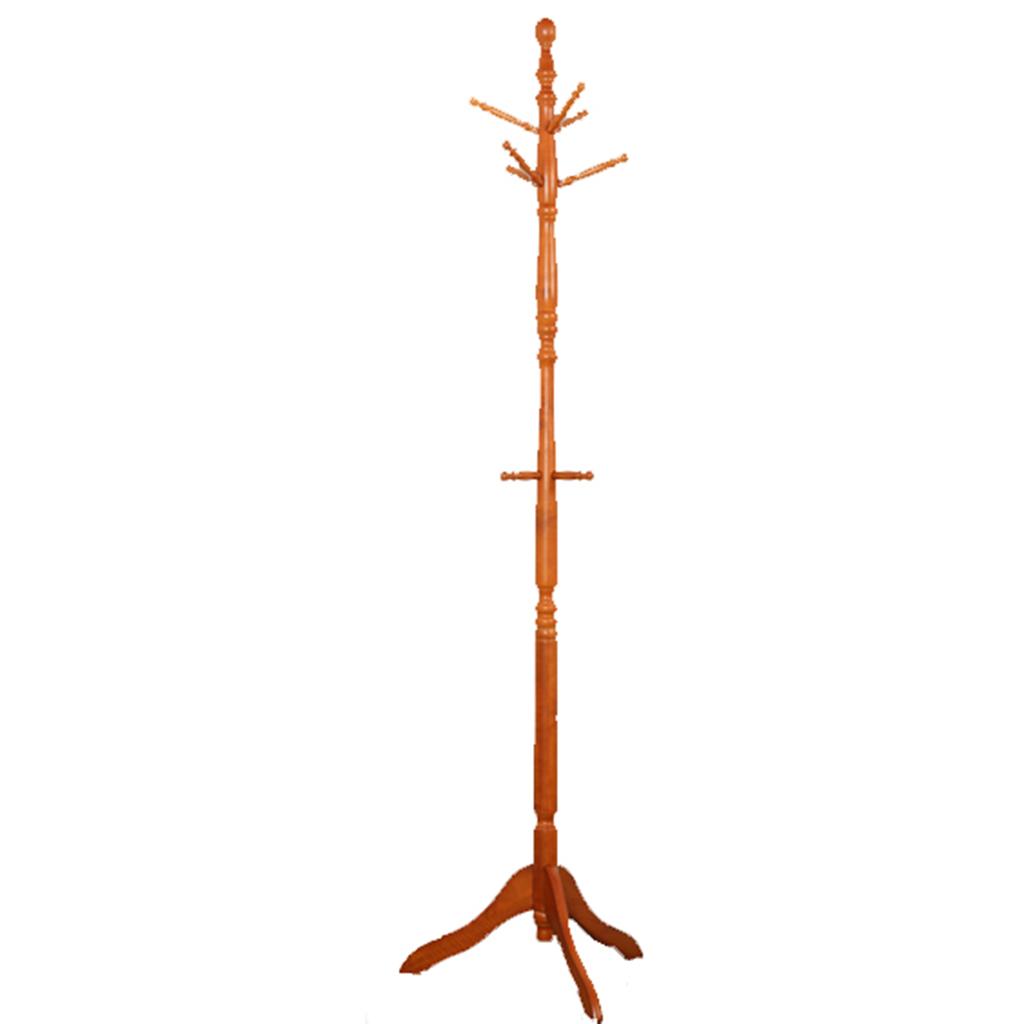 Rotatable Solid Wood Hanger Floor Standing Coat Rack Home Furniture Clothes 