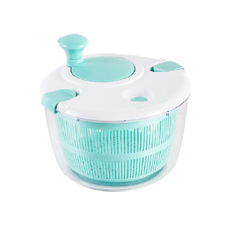 Salad Spinner Large Capacity Dryer Fruit Vegetable Strainer Bowls Blue+White