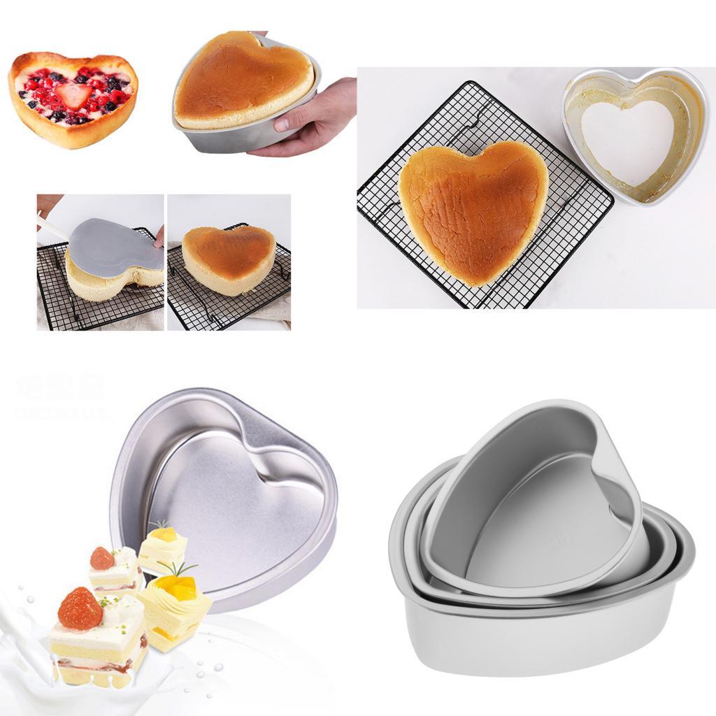 NonStick Springform Cake Tin Removable Bottom Heart Cake Mold Bakeware 6inch