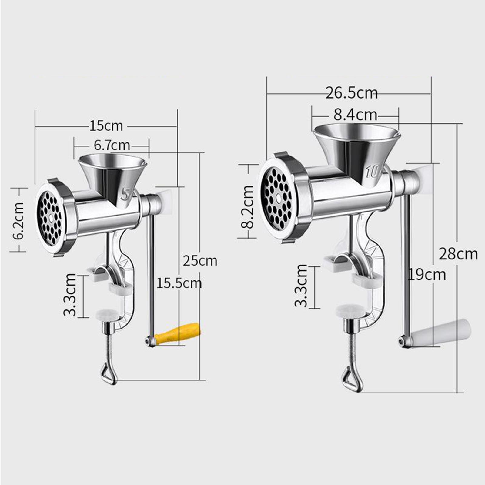 2x Aluminum Alloy Manual Meat Grinder Mincer Tool Table Hand Crank Sausage
