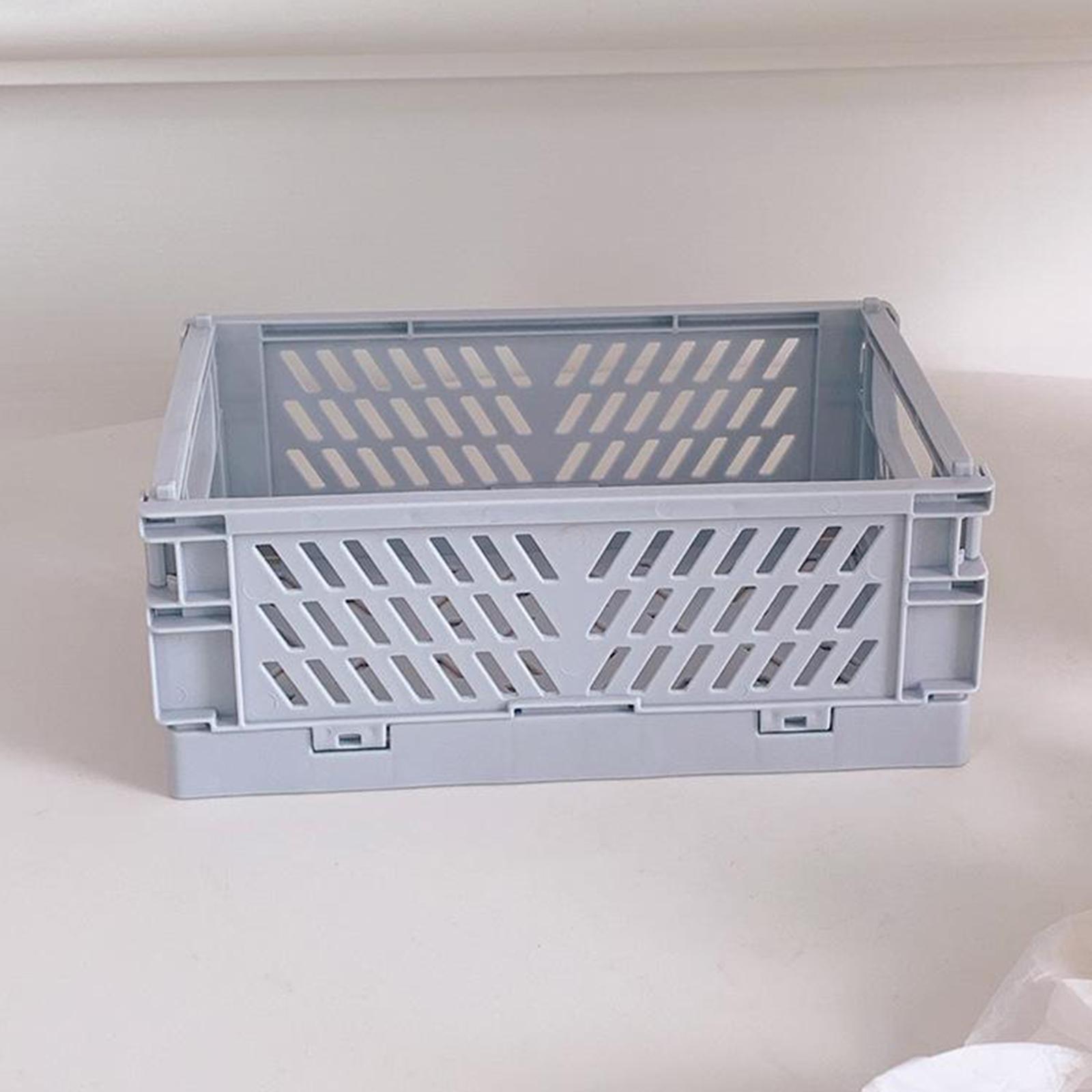 3xSmall Storage Basket Bin Desktop Organiser Multiuse Sundries Holder Blue