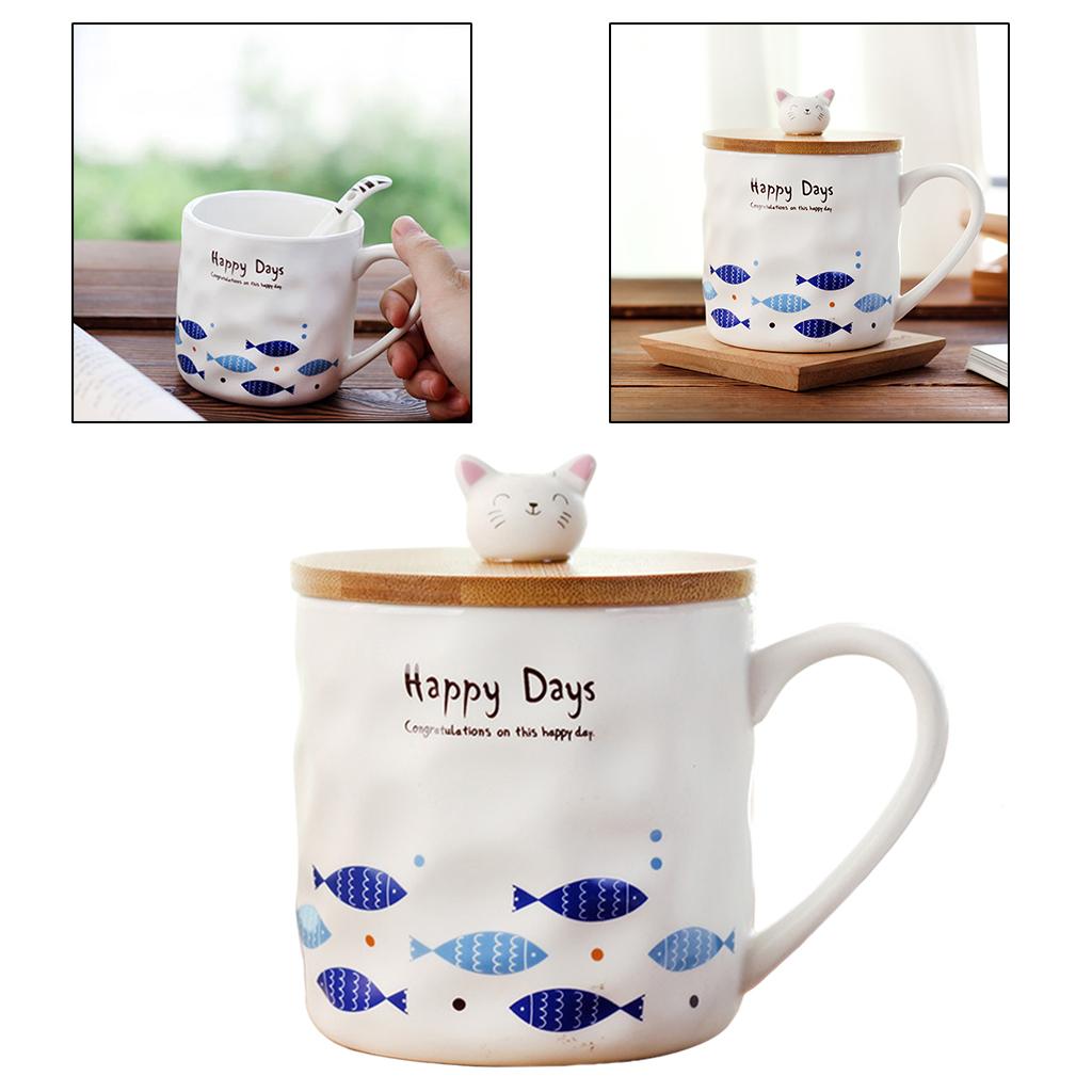 Novelty Cartoon Porcelain Coffee Mugs Creative Cute Milk Cup Glassware C