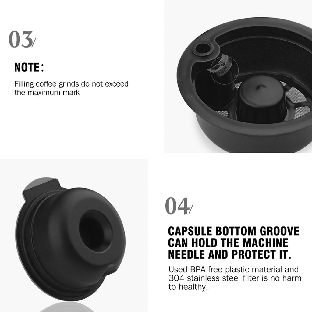 3x Reusable Coffee Capsule Pod Slicone Lid Fits  Tassimo Machine 60ml