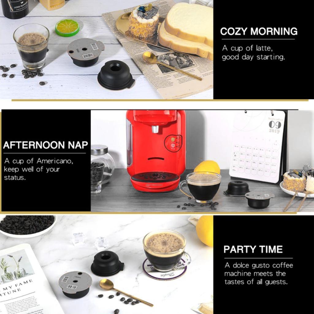 2 Pieces Reusable PP Coffee Capsule Pod Slicone Lid for  Tassimo