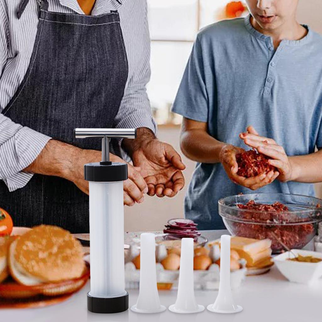 Homemade Sausage Maker Meat Stuffer Salami BBQ Filler Saugage Press Home