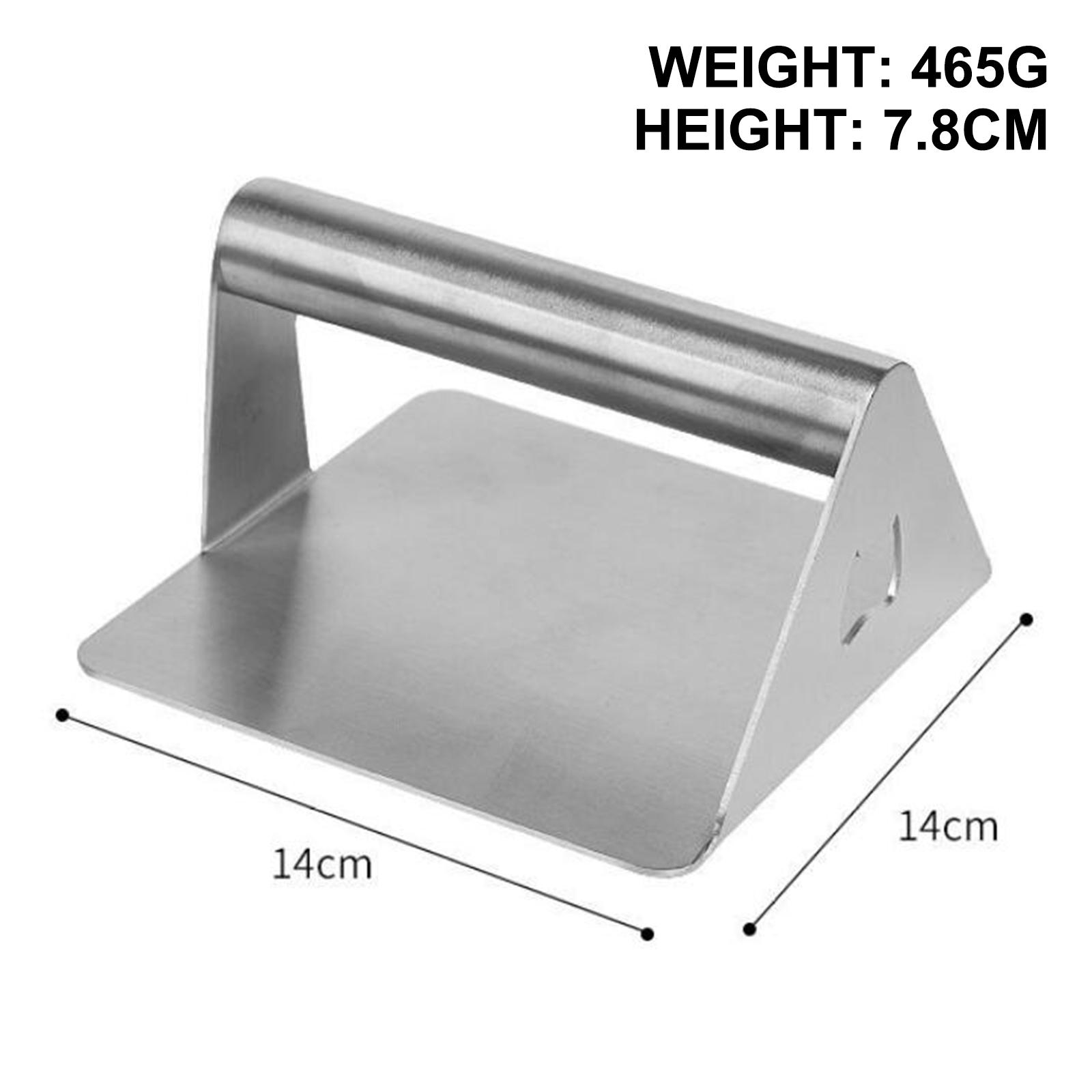 Professional Burger Press Non Sticky Rustproof for Steak Vegetables Utensil Square