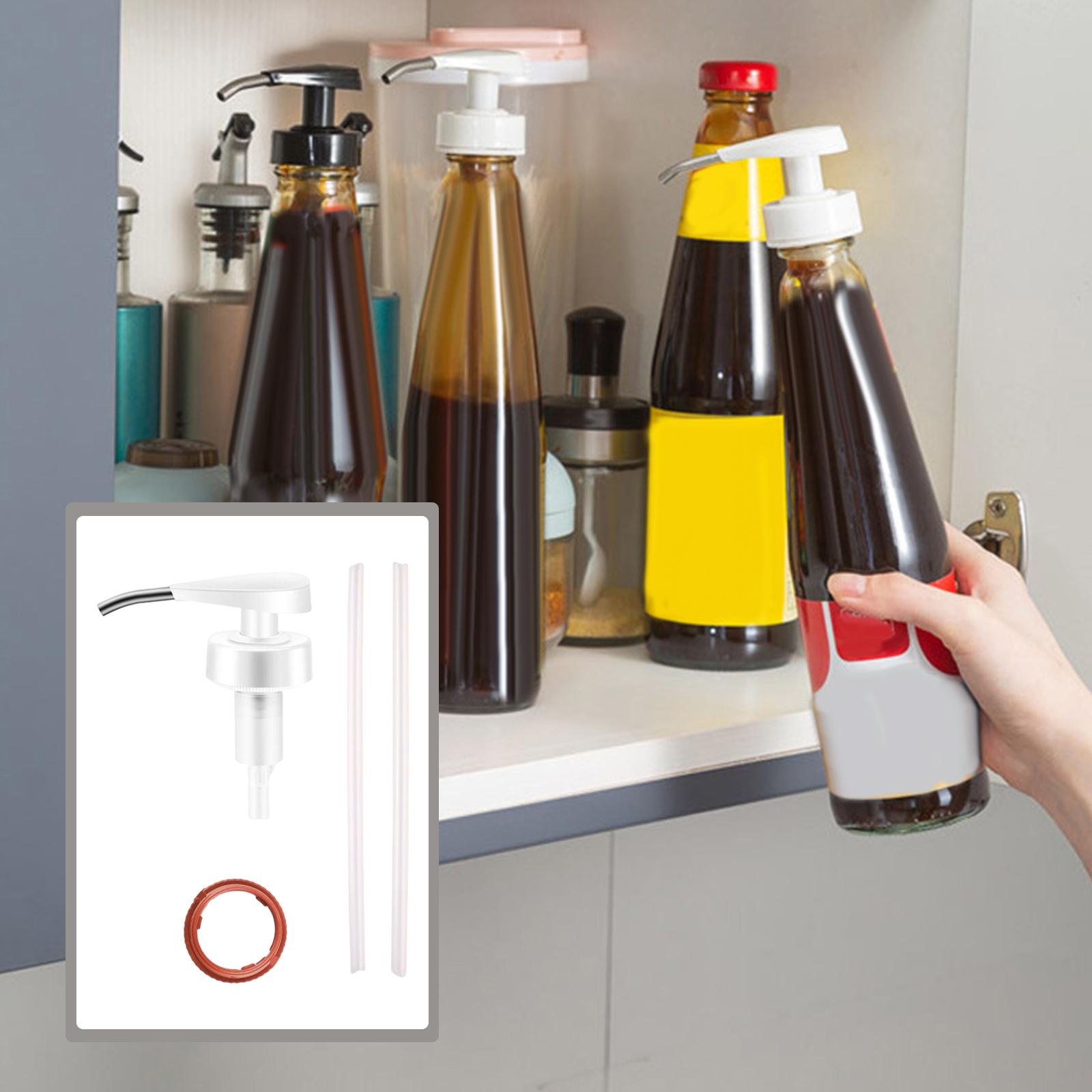 Household  Portable Syrup Bottle Nozzle Oil Sprayer Nozzle White