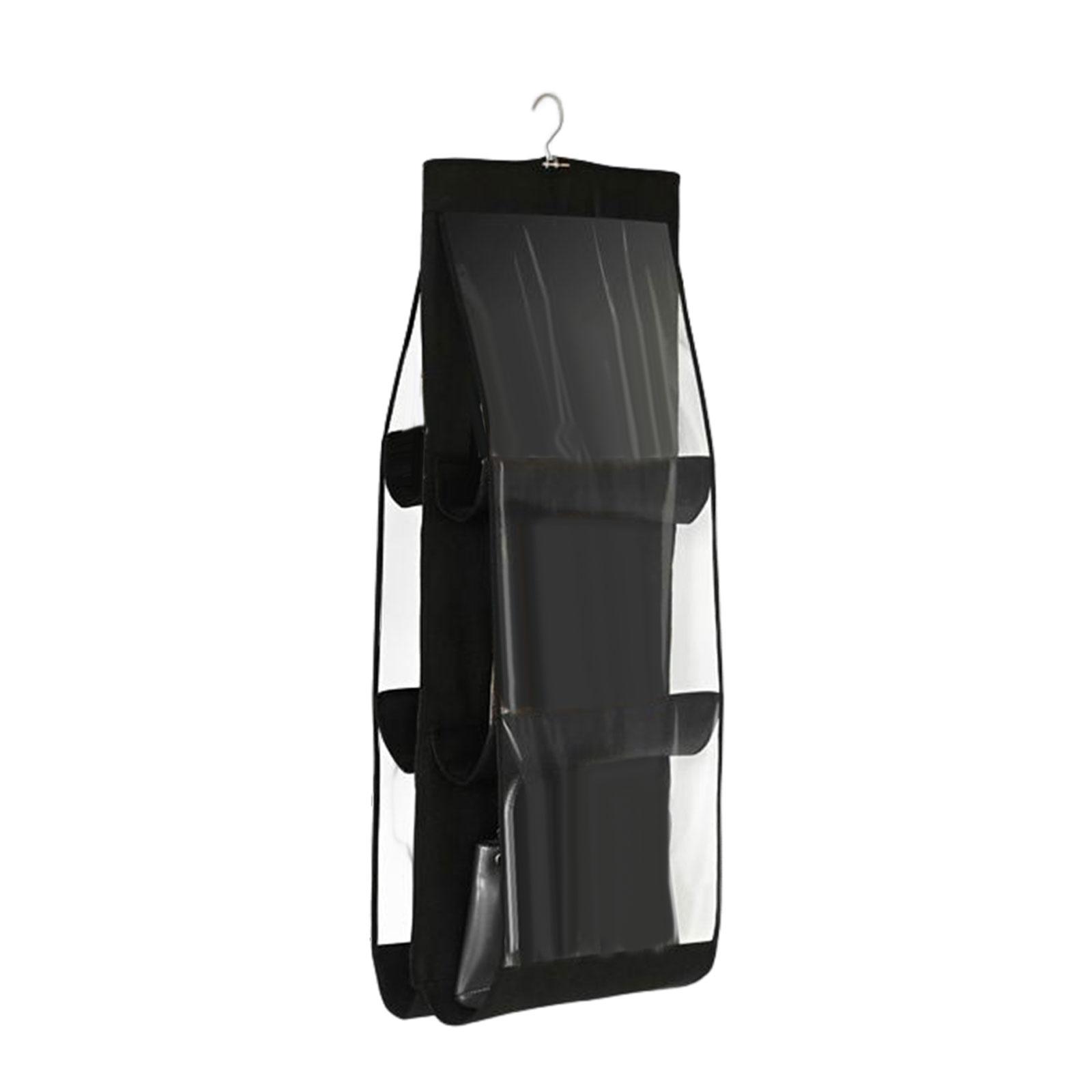 Hanging Handbag Organizer Closet Organizer Purse Organizer for Bedroom Black