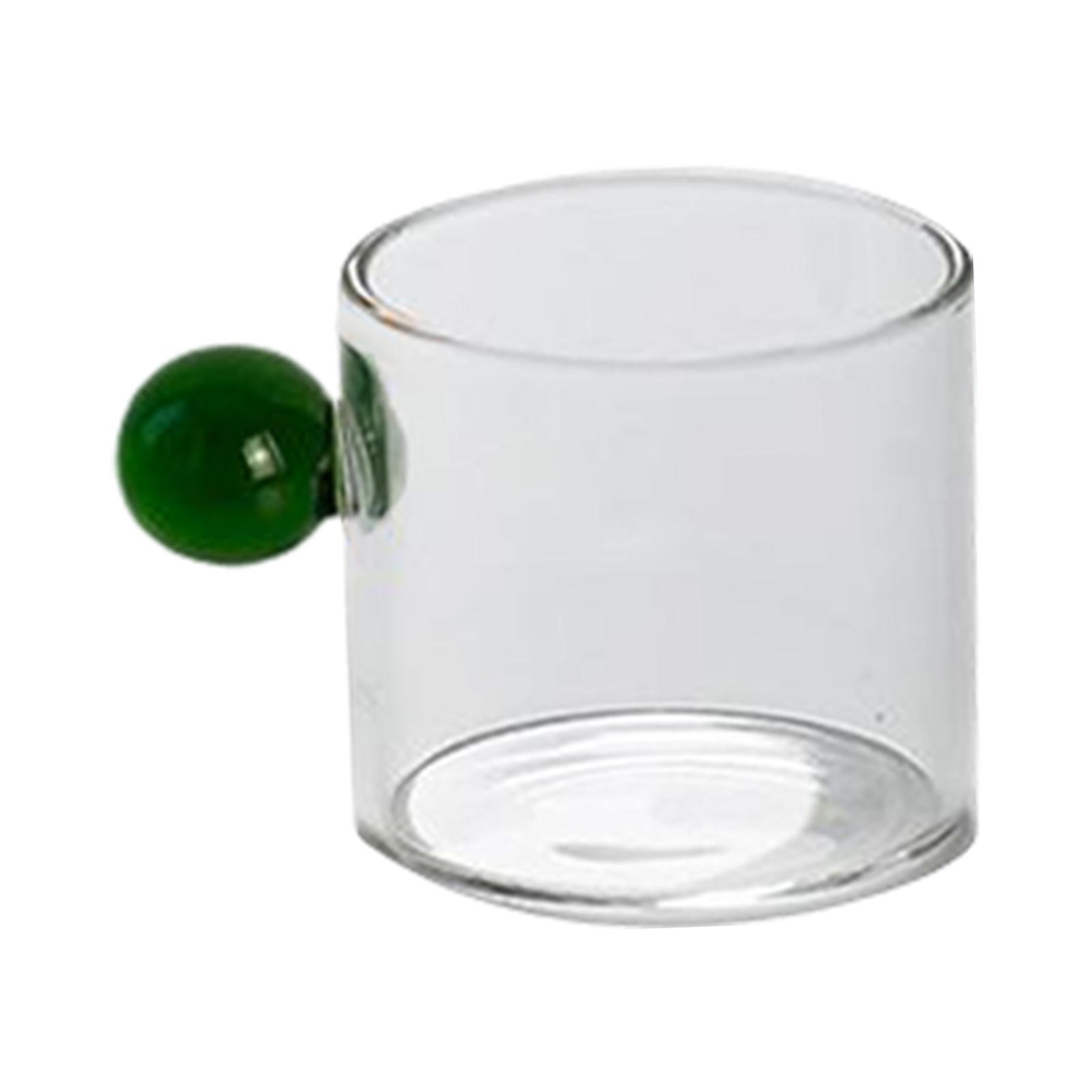 Milk Mug Single Layer Creative Transparent for Home Living Room Green