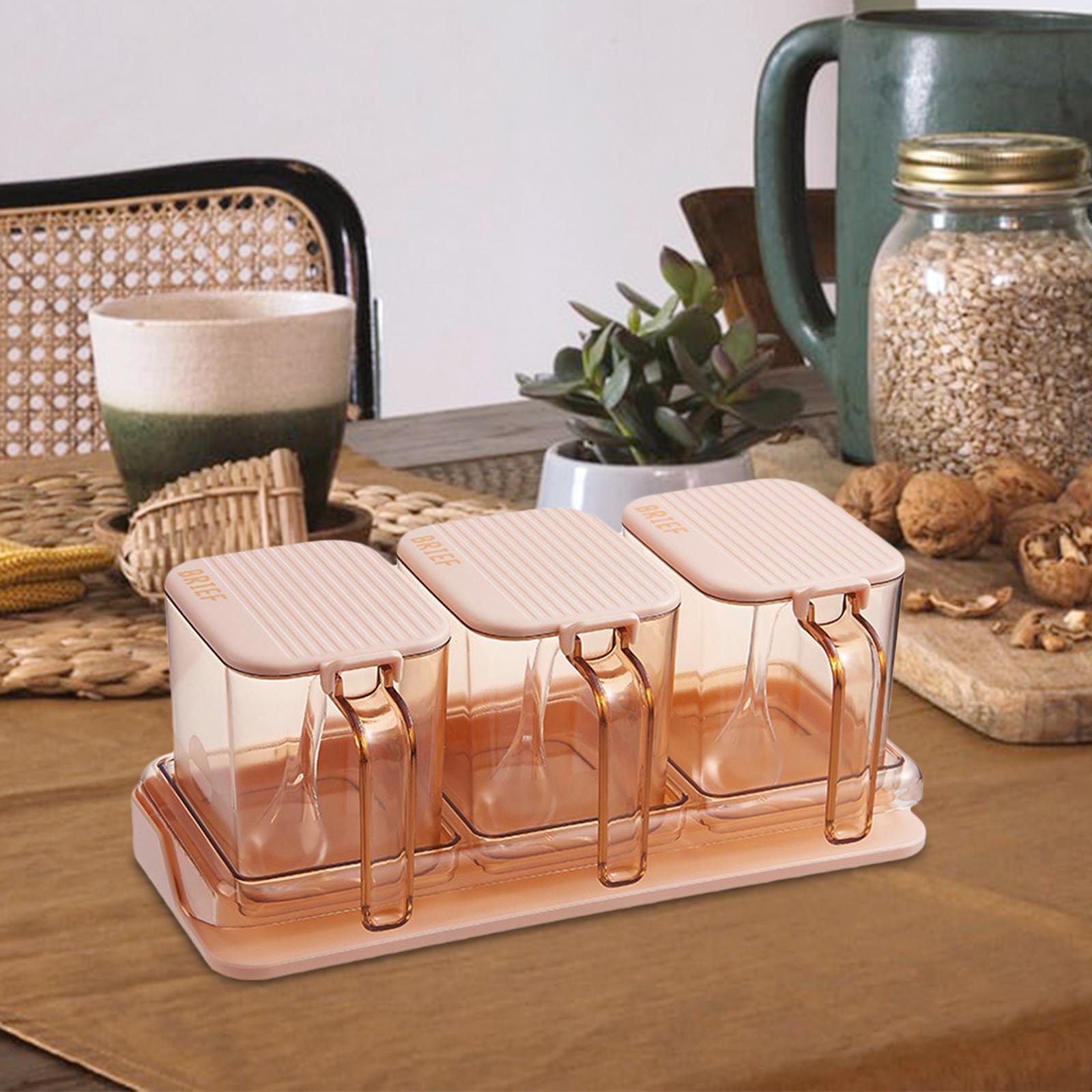 Seasoning Box Durable Removable Seasoning Organizer for Cooking Kitchen orange