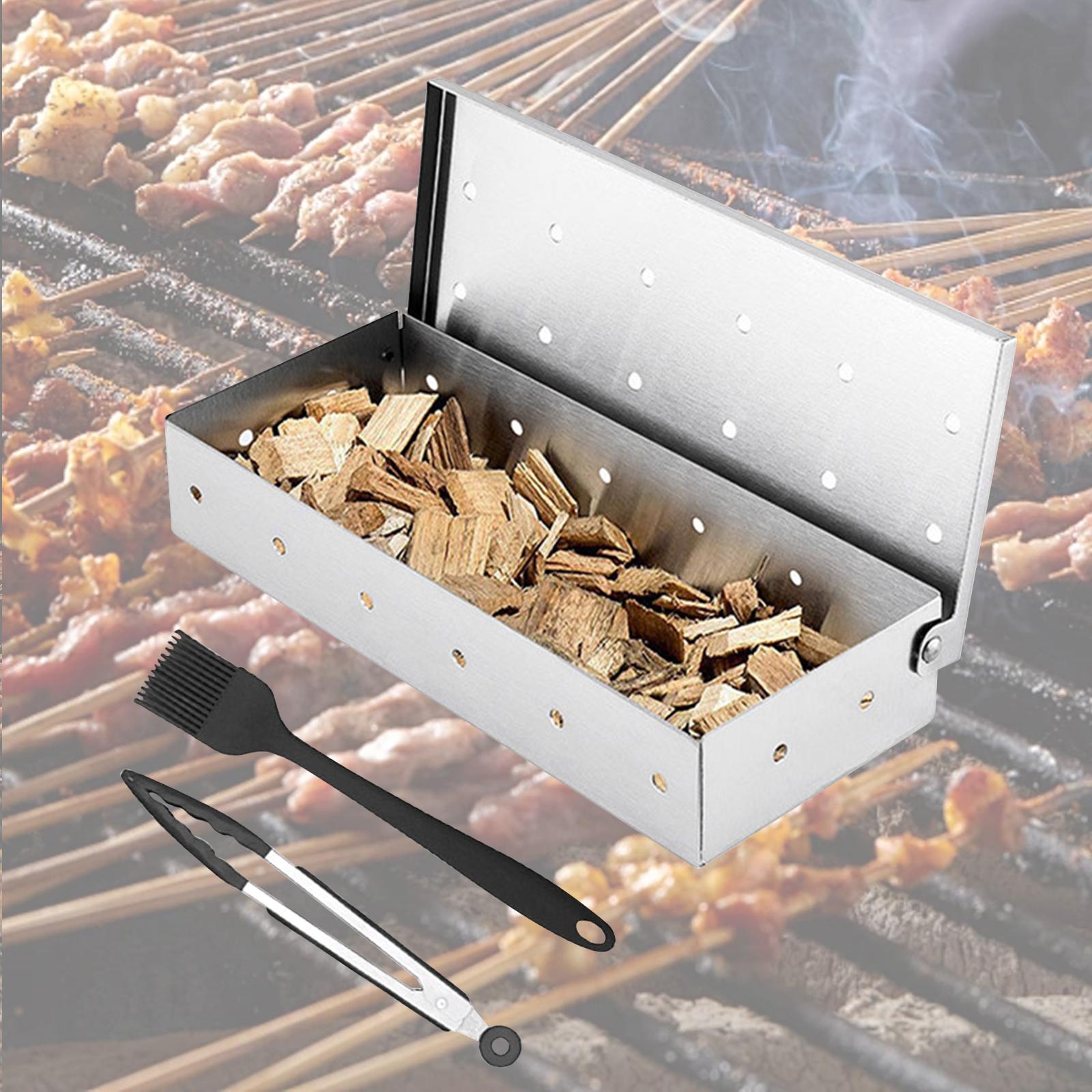BBQ Smoker Box Large Capacity Heavy Duty Grill Barbecue Accessories