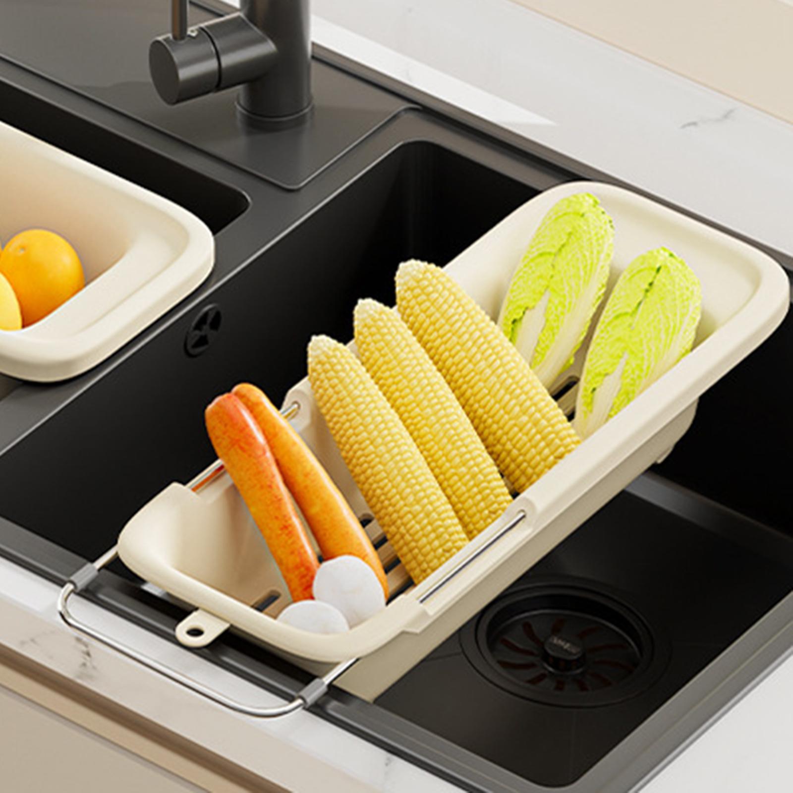 Sink Drain Shelf over Sink Multifunctional Drain Basket for Kitchen Utensils