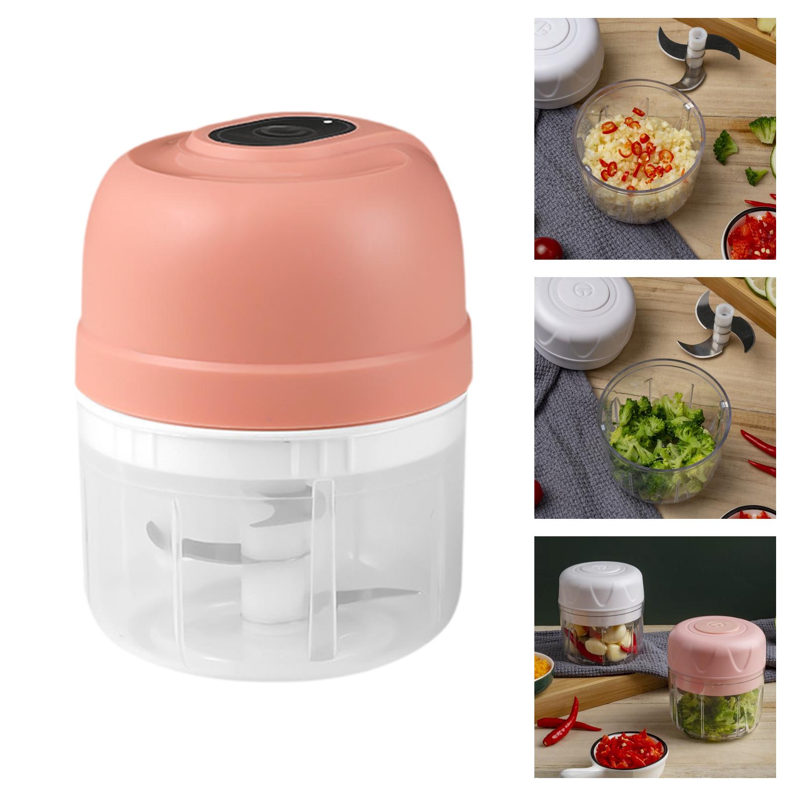 Electric Garlic Chopper Vegetable Cutter for Restaurant Kitchen pink